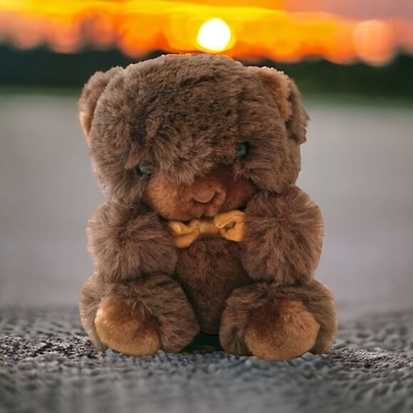 AMERICA WEGO Groom Teddy Bear Plush Vintage Stuffed Animal Korea Textured Brown. - Picture 14 of 16